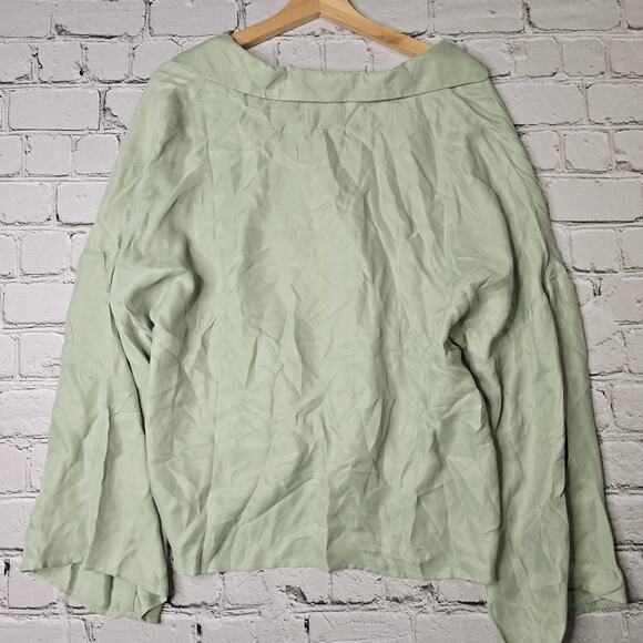Sancia Australia Annika Blouse Button Accent Green New Size Medium - Picture 7 of 11